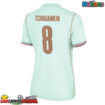 Camisa de Futebol França Aurelien Tchouameni #8 Equipamento Secundário Mulheres Mundo 2026 Manga Curta